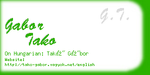 gabor tako business card